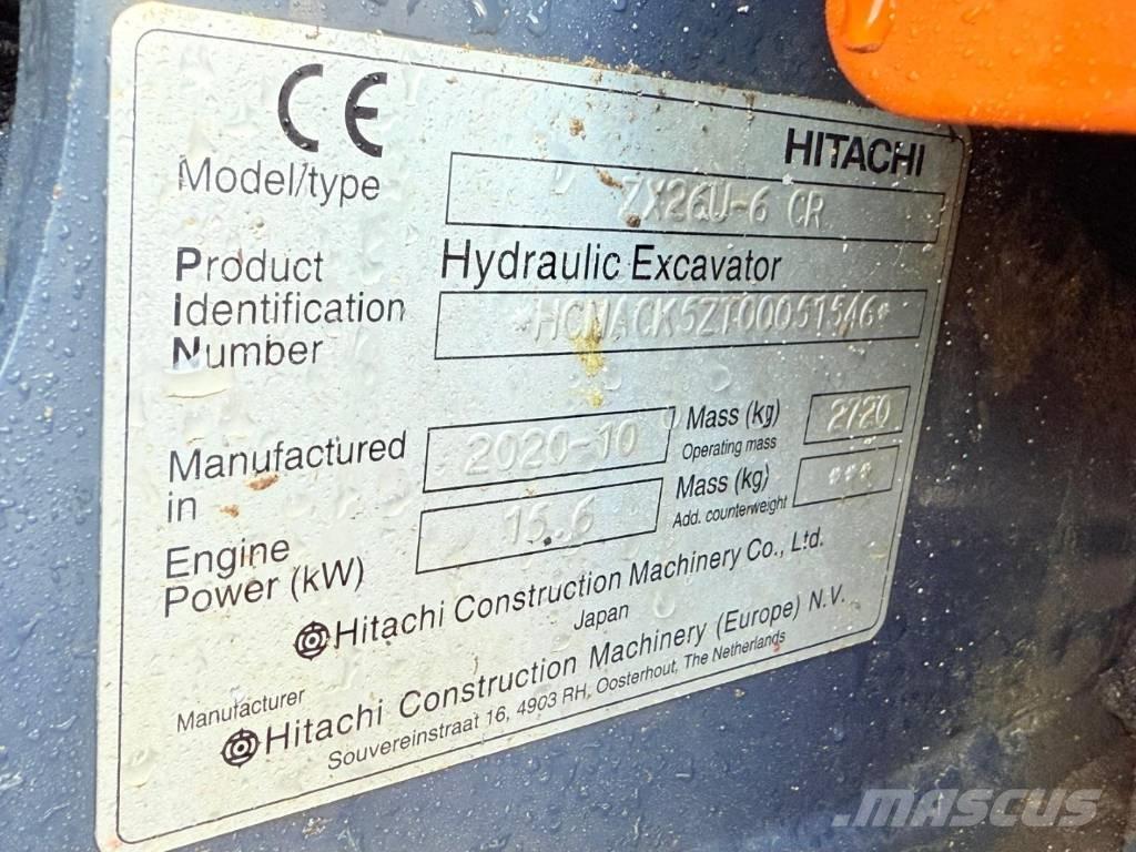 Hitachi ZX 26 U-6 CR Miniexcavadoras