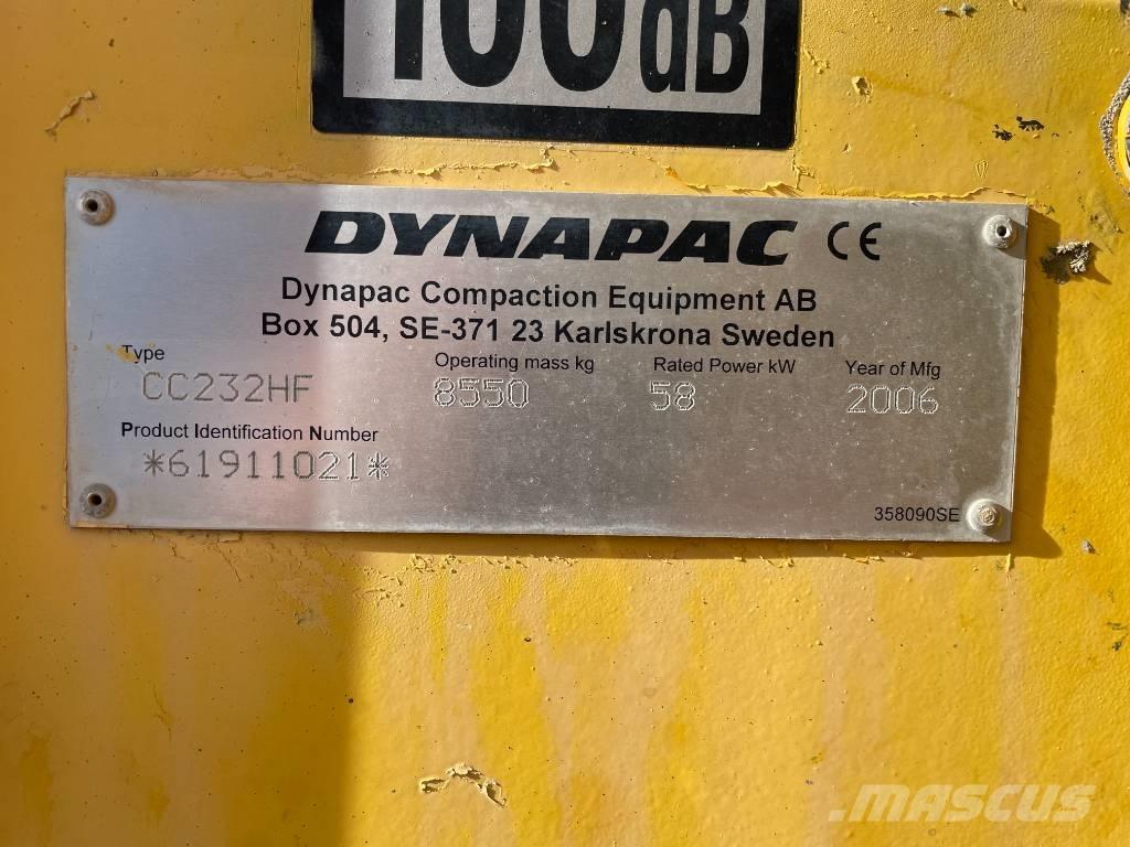 Dynapac CC 232 HF Rodillos de doble tambor