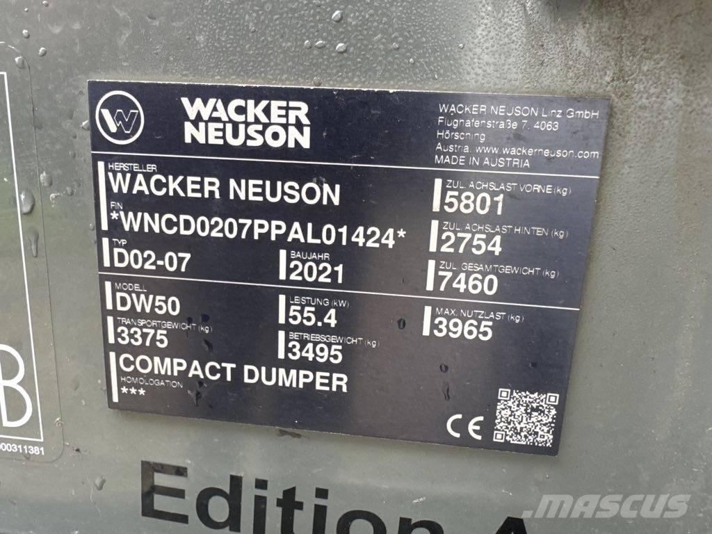 Wacker Neuson DW50 Vehículos compactos de volteo
