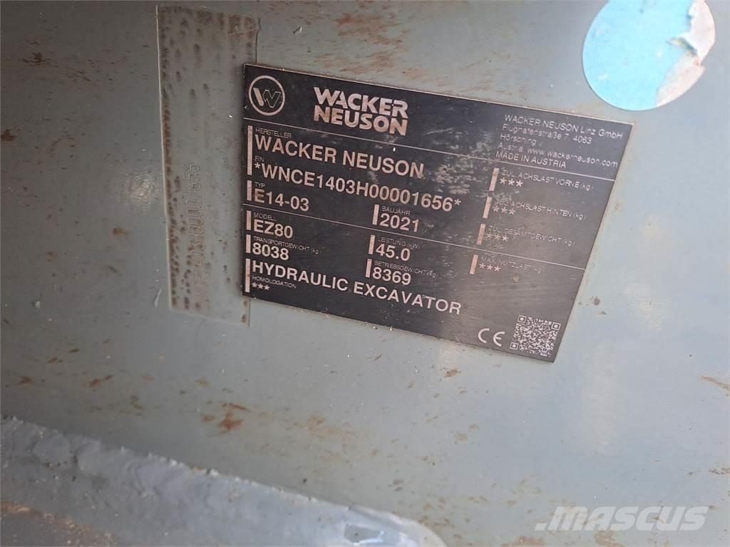 Wacker Neuson EZ80 Excavadoras sobre orugas