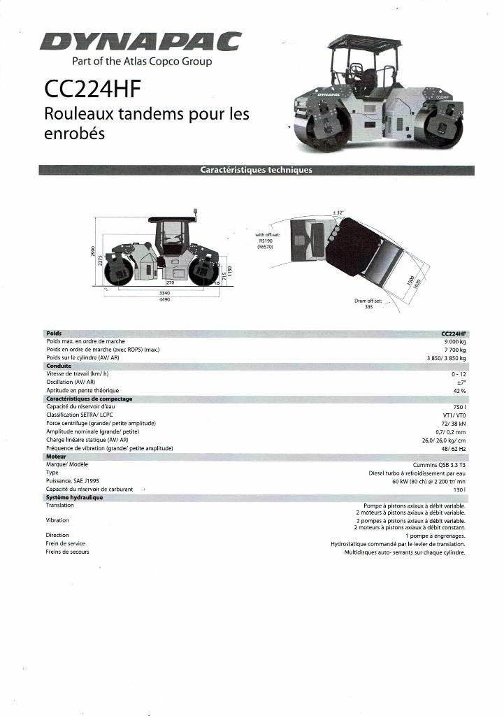 Dynapac CC 224 HF Rodillos de doble tambor