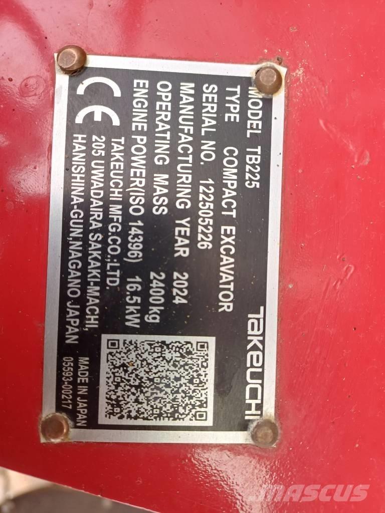 Takeuchi TB 225 Miniexcavadoras