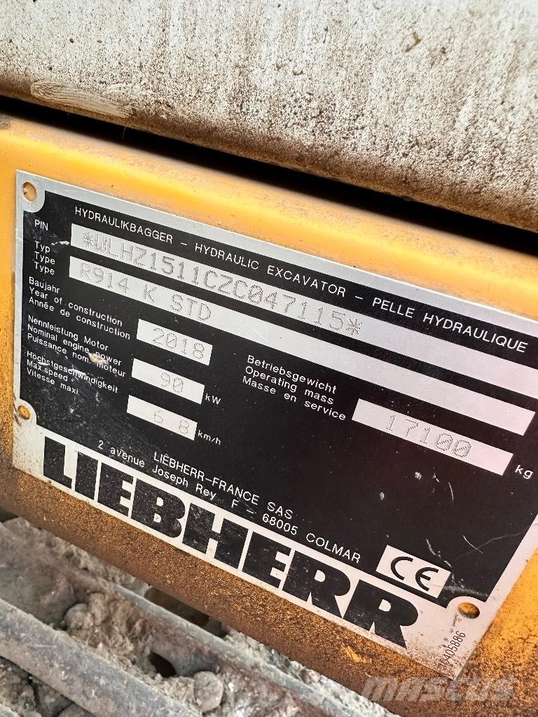 Liebherr R 914 K STD Excavadoras sobre orugas
