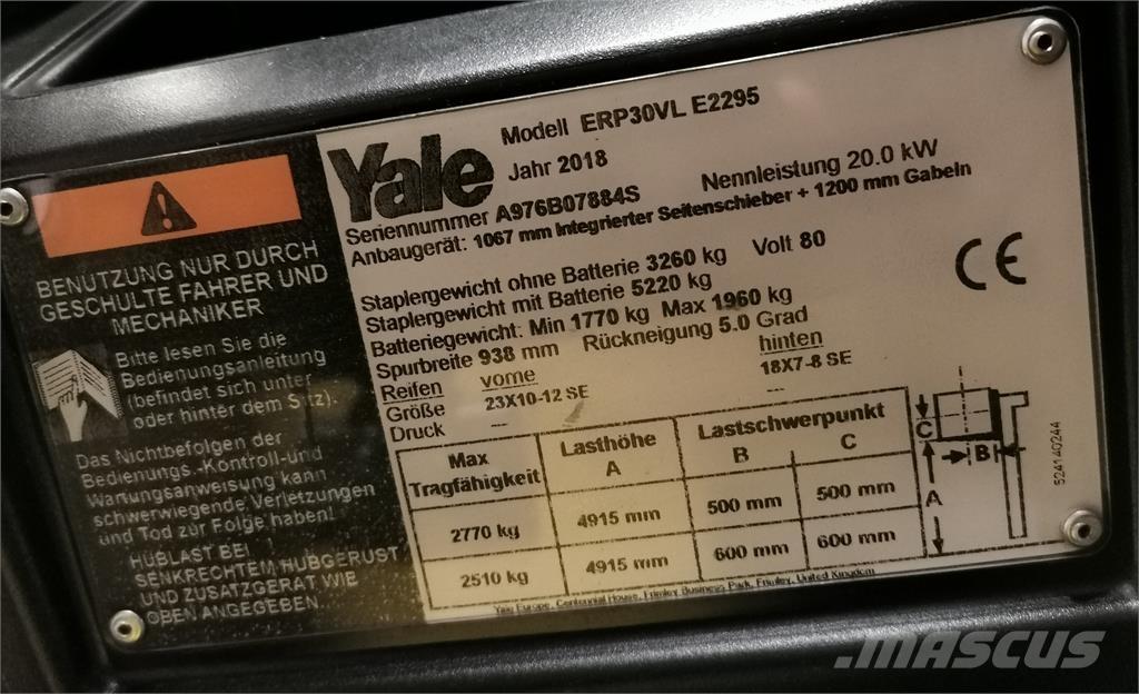 Yale ERP30VL Carretillas de horquilla eléctrica