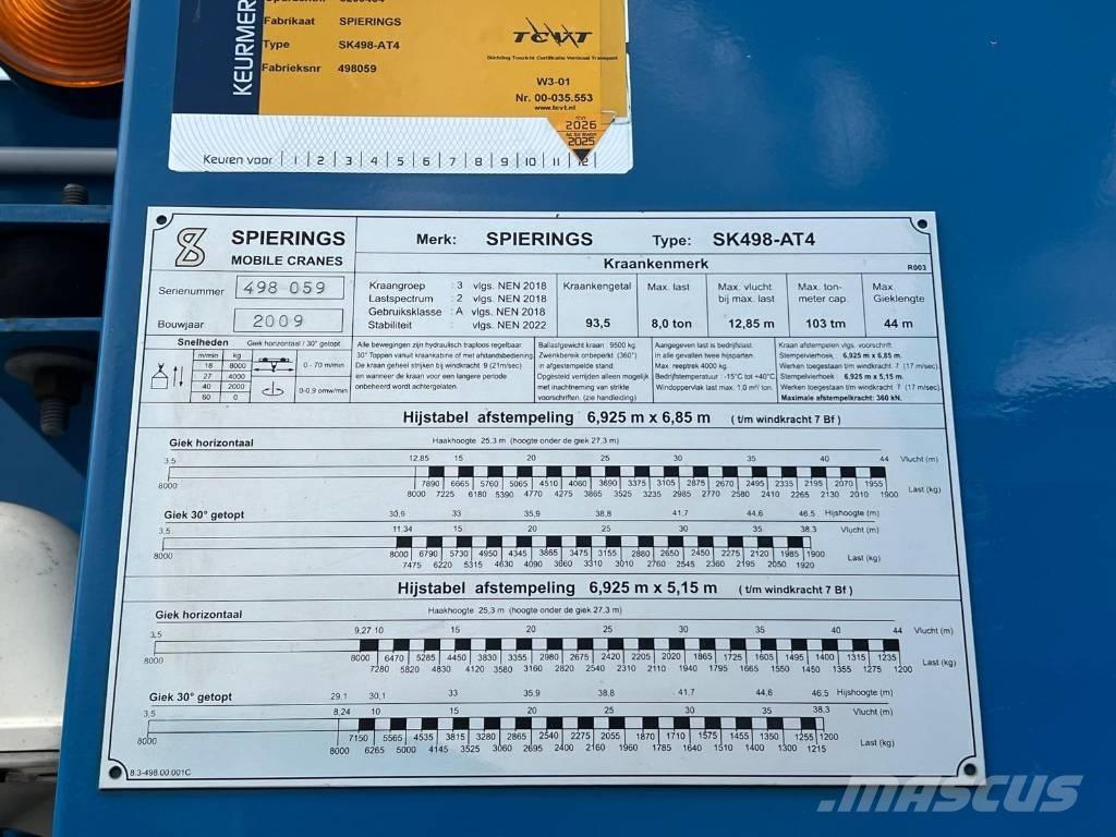 Spierings SK 498 AT4 Grúas torre