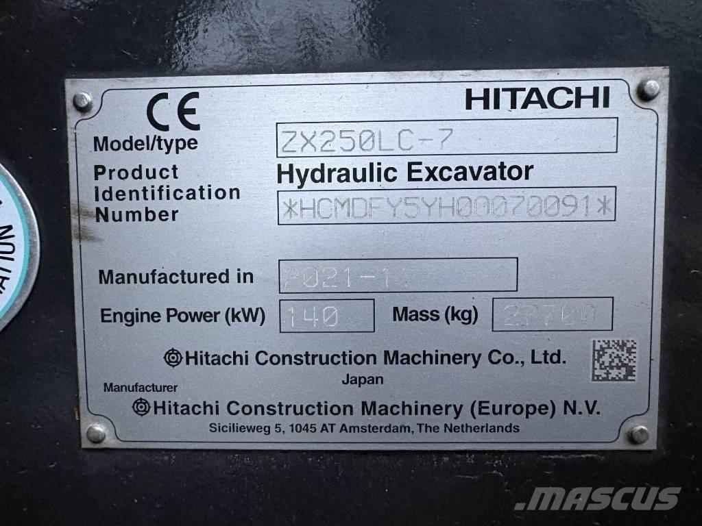 Hitachi ZX250LC-7 Excavadoras sobre orugas