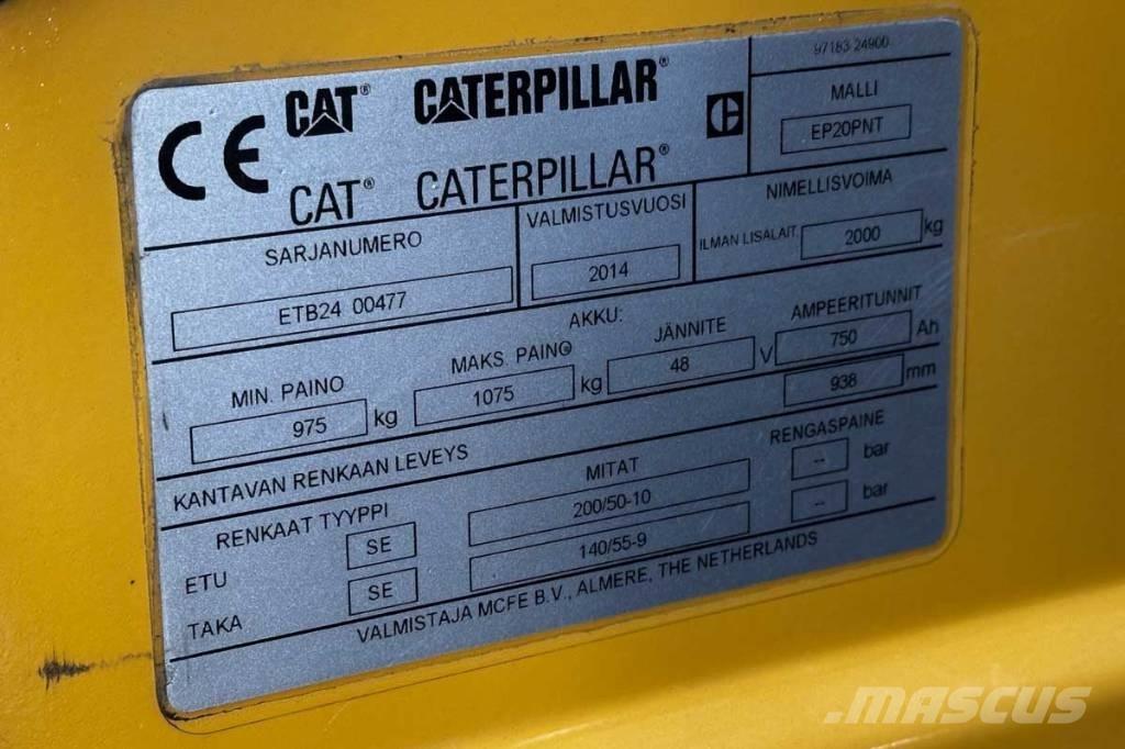 CAT EP 20 Carretillas de horquilla eléctrica