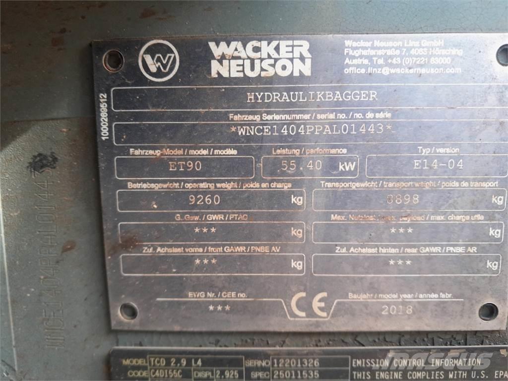 Wacker Neuson ET90 Miniexcavadoras