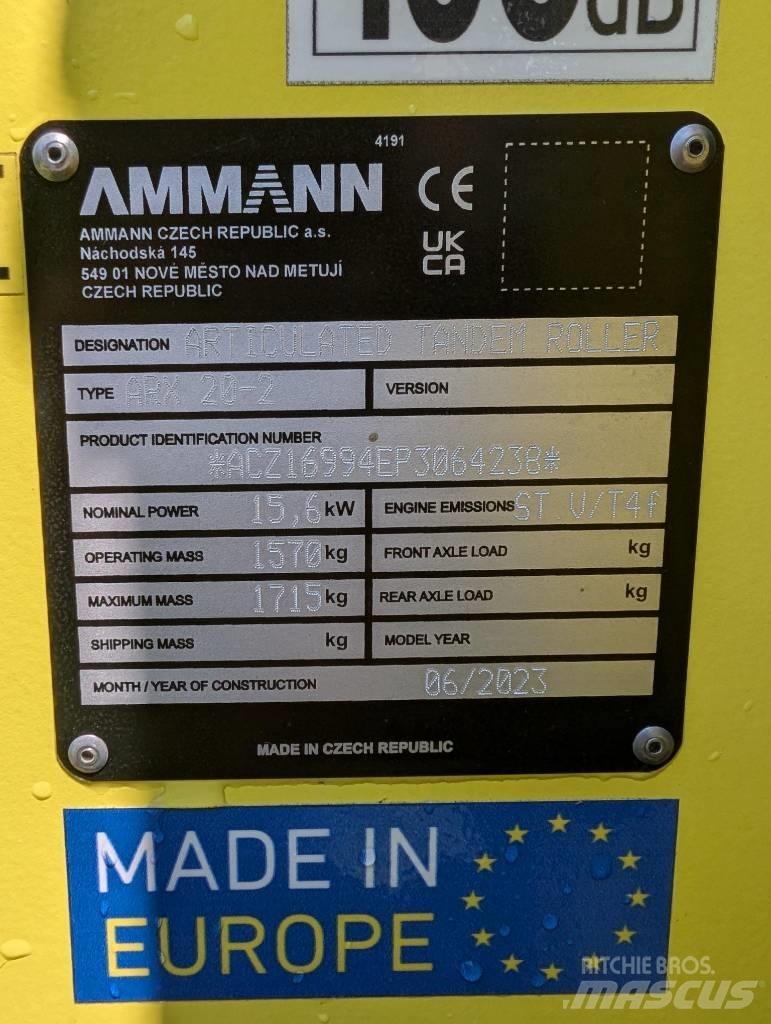 Ammann ARX20-2 Rodillos de doble tambor