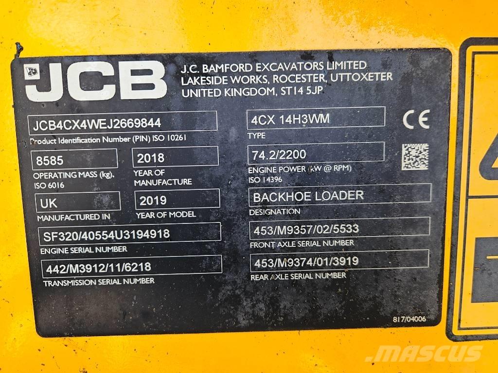 JCB 4 CX Eco Retrocargadoras