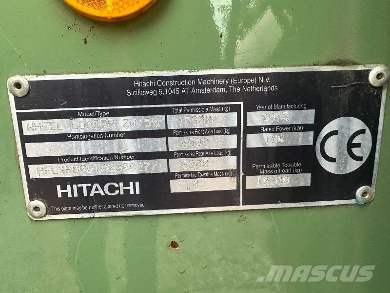 Hitachi ZW 150 Cargadoras sobre ruedas