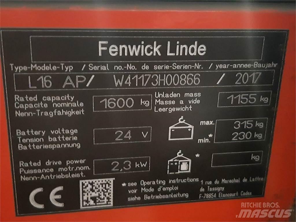 Fenwick L16AP Montacargas manual