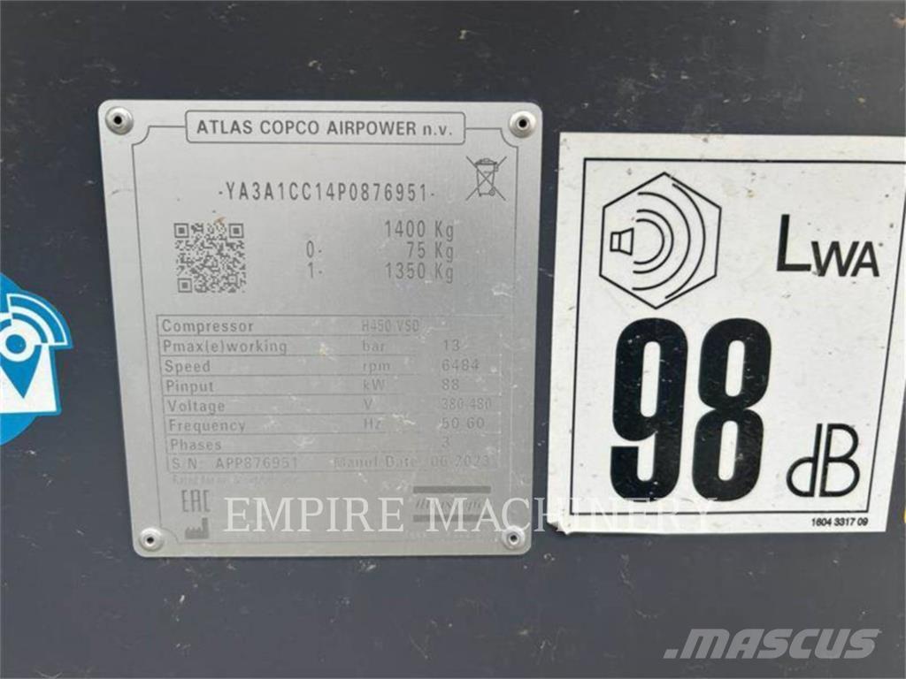 Atlas Copco H450 Compresoras