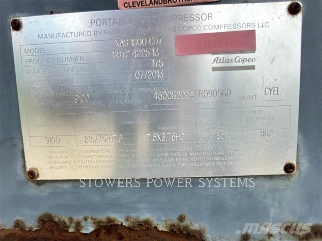 Atlas Copco XAS1800 Secadoras de aire comprimido