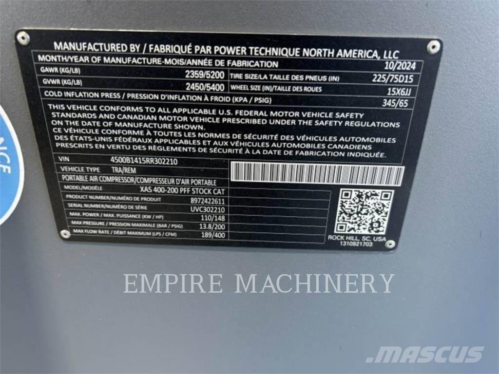 Atlas Copco XAS400CD Compresoras