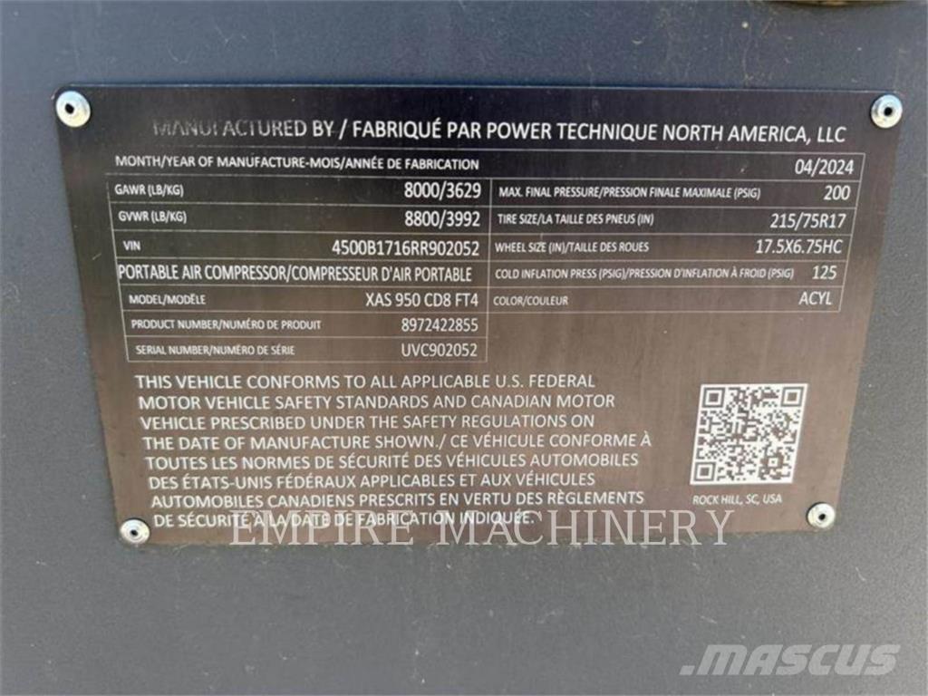 Atlas Copco XAS950CD Compresoras