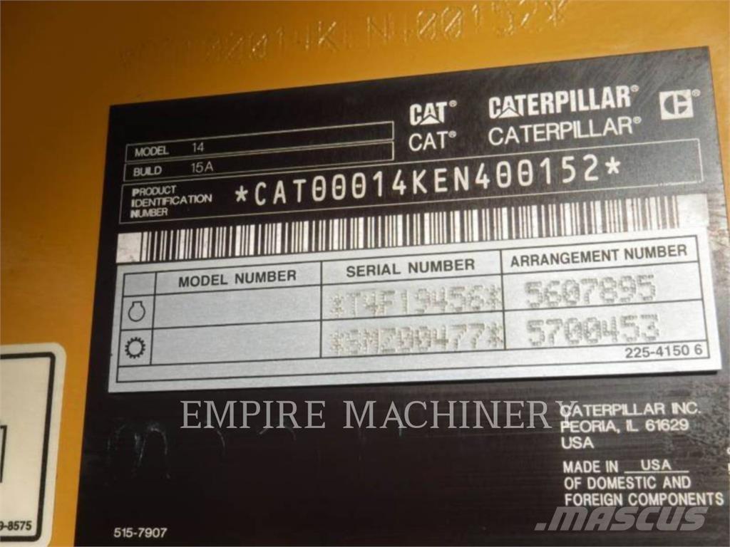 CAT 14-15 Niveladoras