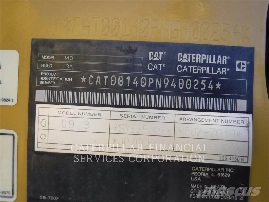 CAT 140-13 Niveladoras