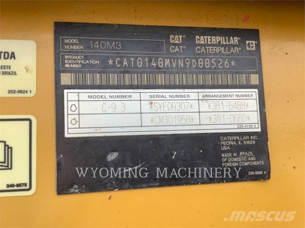 CAT 140M3 Niveladoras