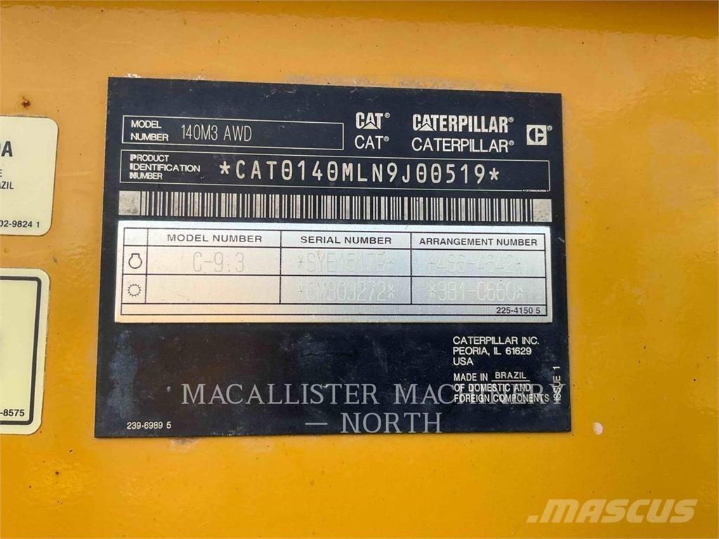 CAT 140M3 AWD Niveladoras