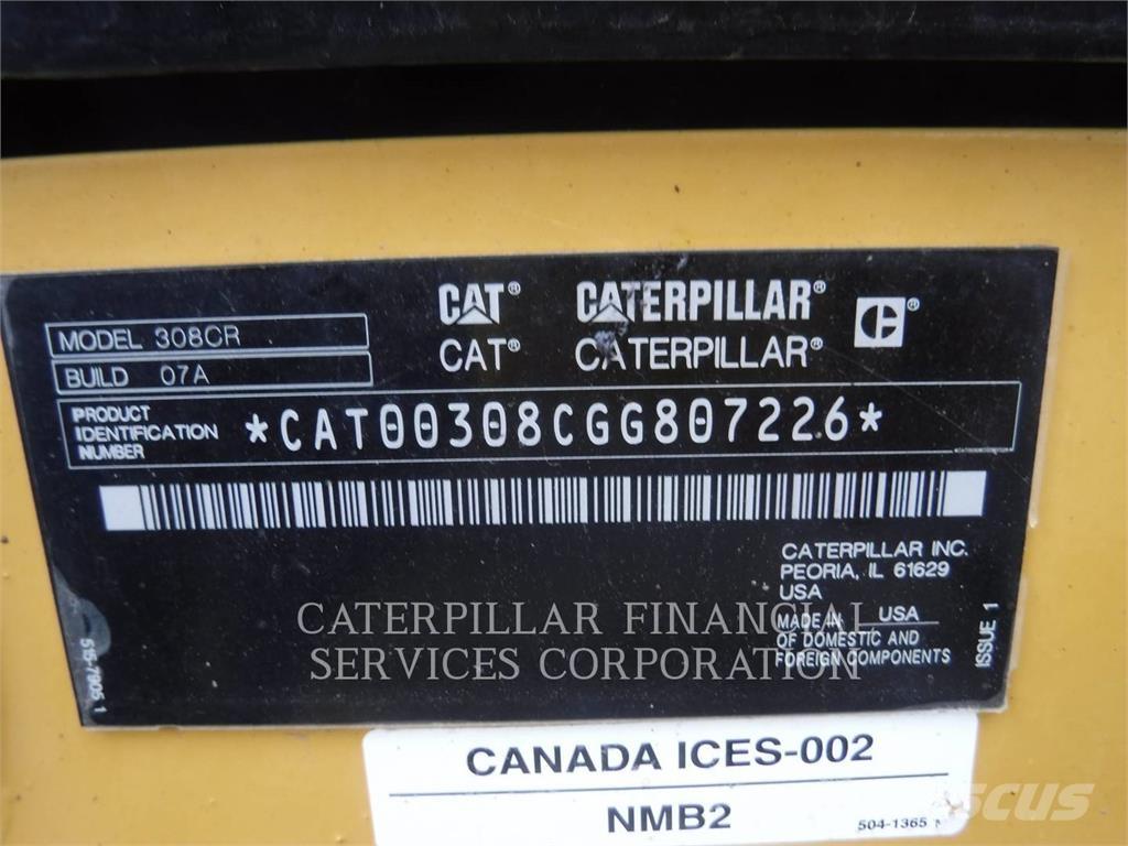 CAT 308-07CR Excavadoras sobre orugas
