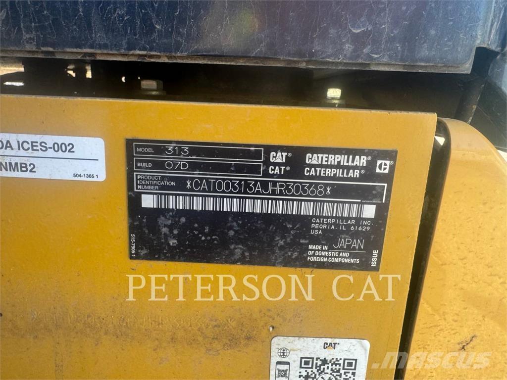 CAT 313 Excavadoras sobre orugas