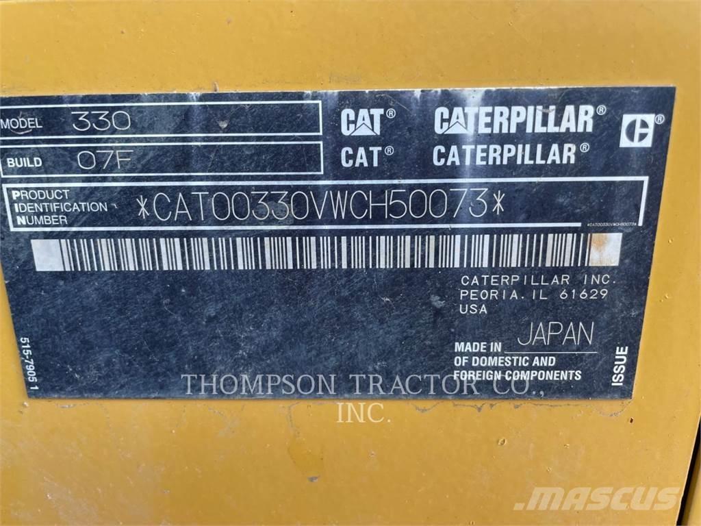 CAT 330 Excavadoras sobre orugas