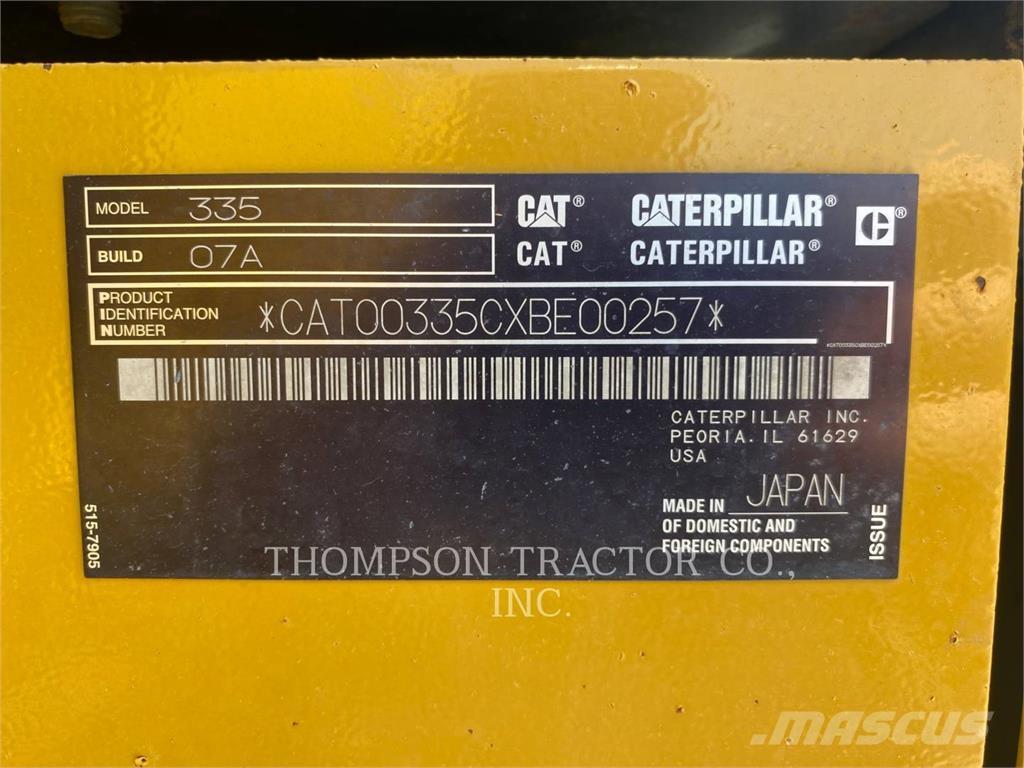 CAT 335 Excavadoras sobre orugas