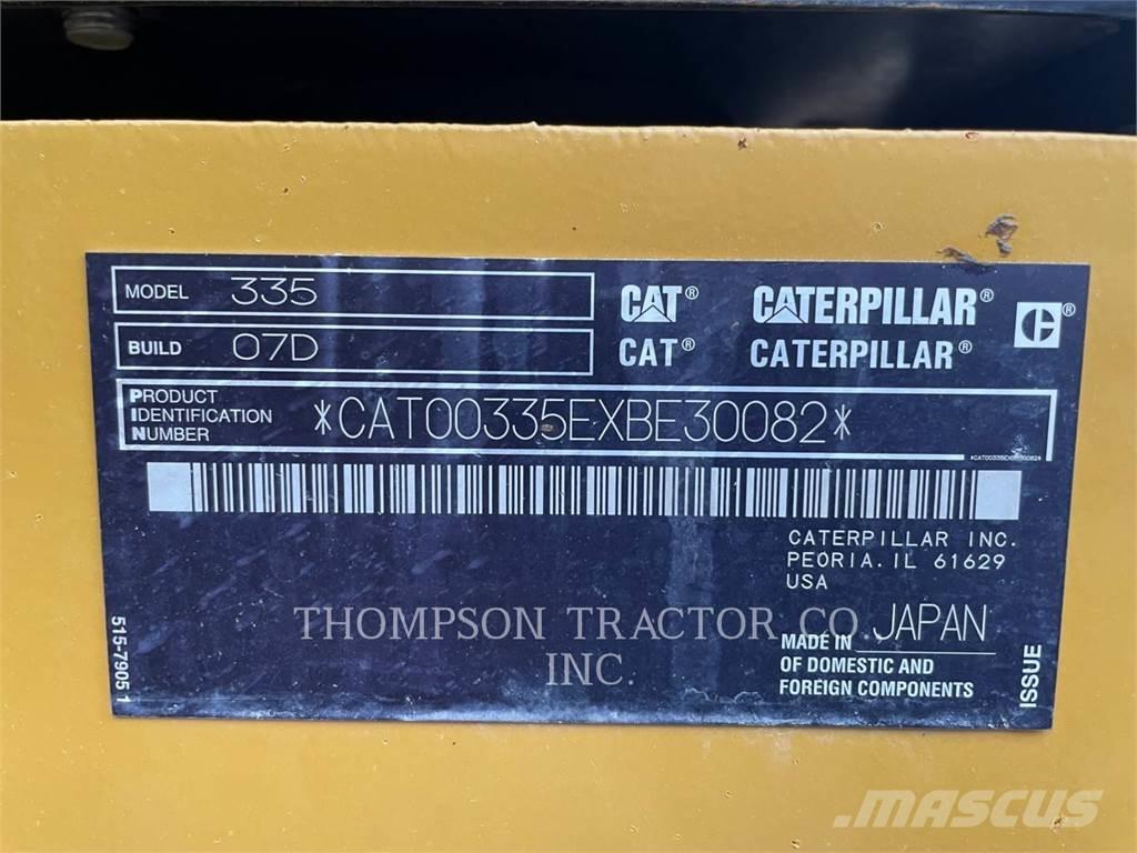CAT 335 Excavadoras sobre orugas