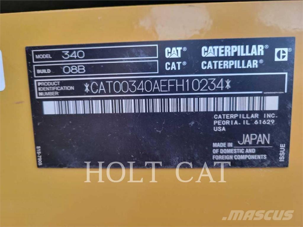 CAT 340 12 TC Excavadoras sobre orugas