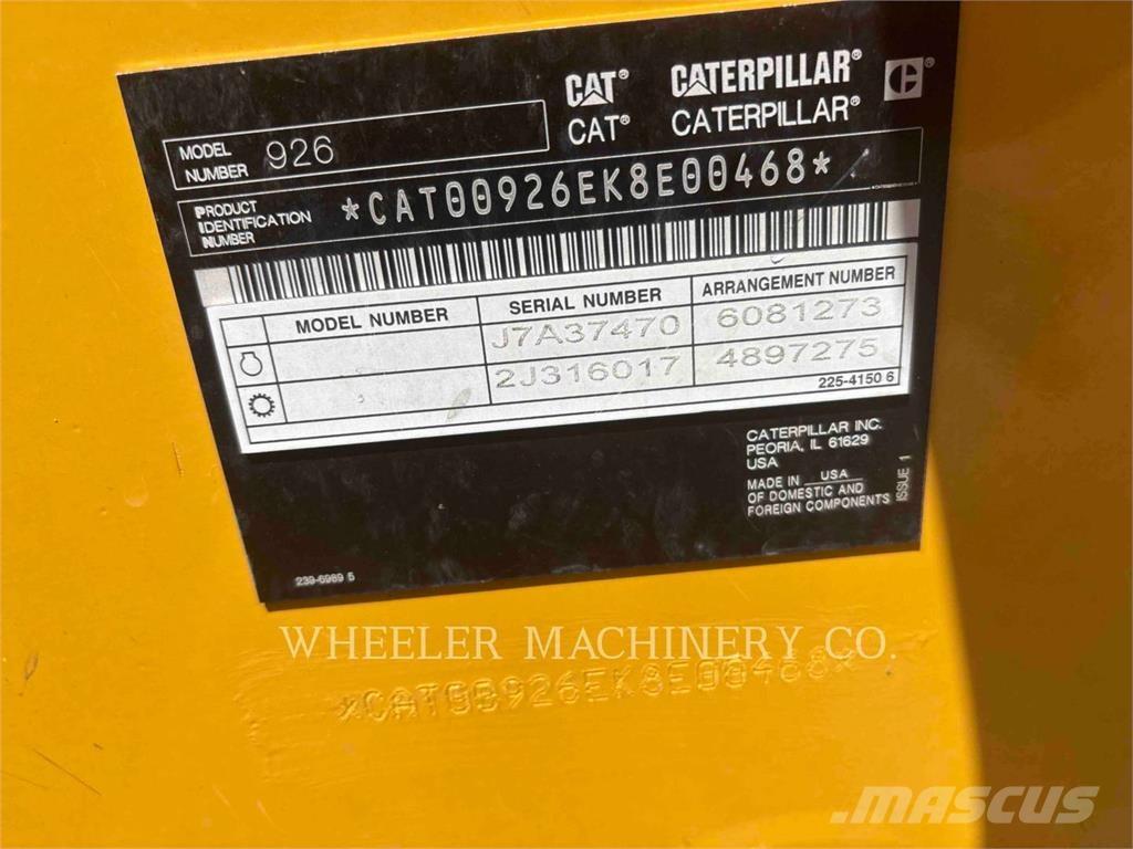 CAT 926 QC 3V Cargadoras sobre ruedas