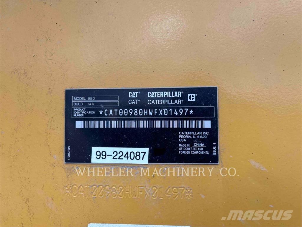 CAT 980 Cargadoras sobre ruedas