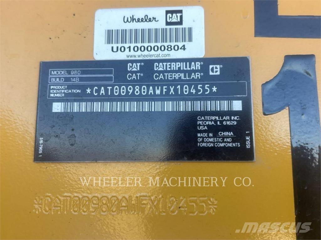 CAT 980 Cargadoras sobre ruedas