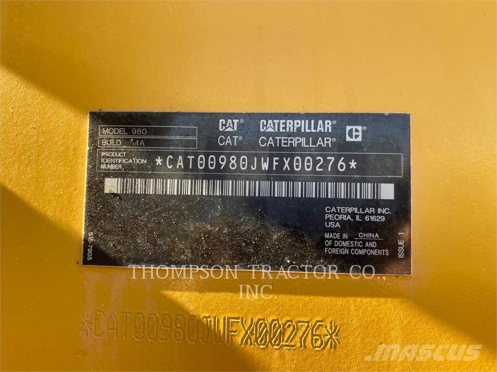 CAT 980 Cargadoras sobre ruedas