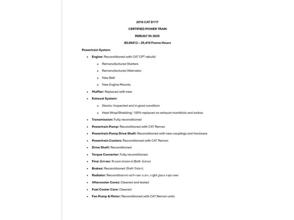 CAT D11T Buldozer sobre oruga