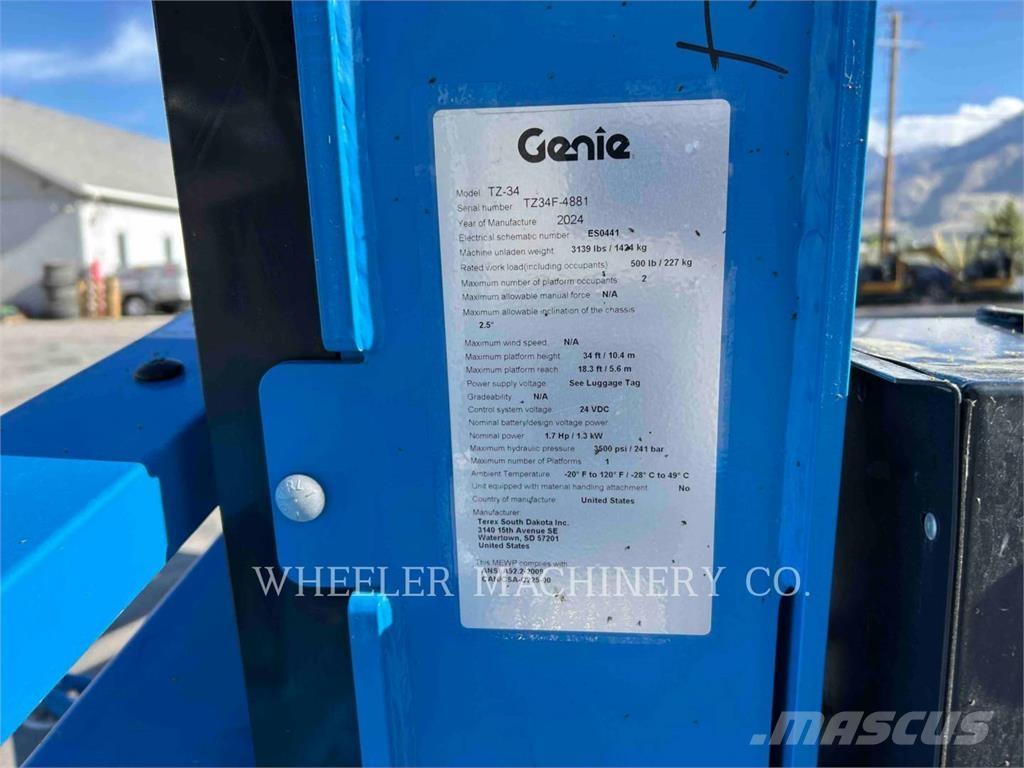 Genie TZ34/20 Plataformas con brazo de elevación manual
