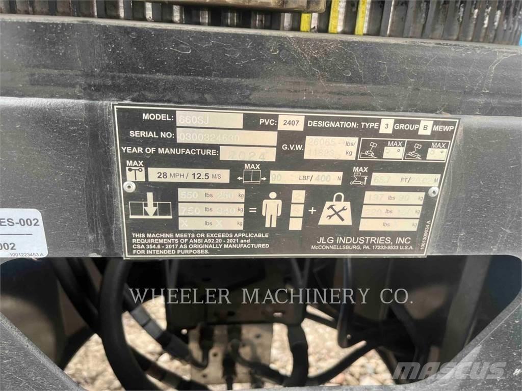 JLG 660SJ Plataformas con brazo de elevación manual