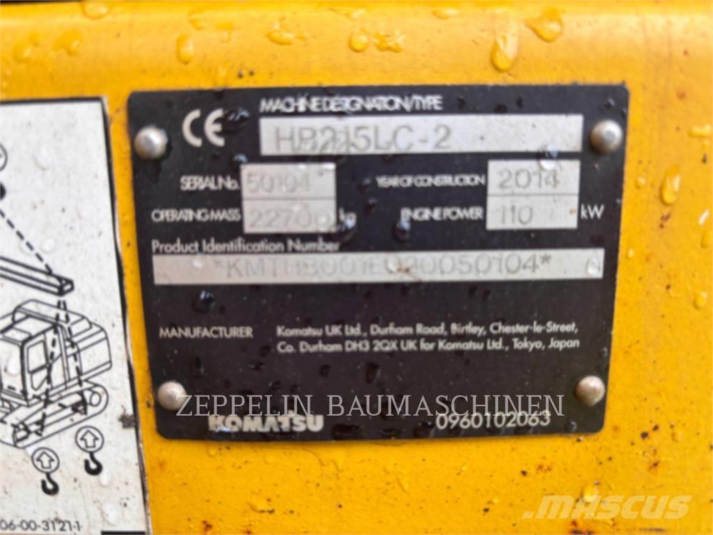 Komatsu HB215LC-2 Excavadoras sobre orugas
