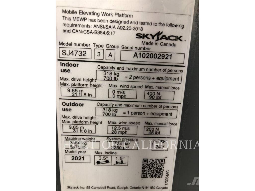 Skyjack SCISSOR32E Plataformas tijera