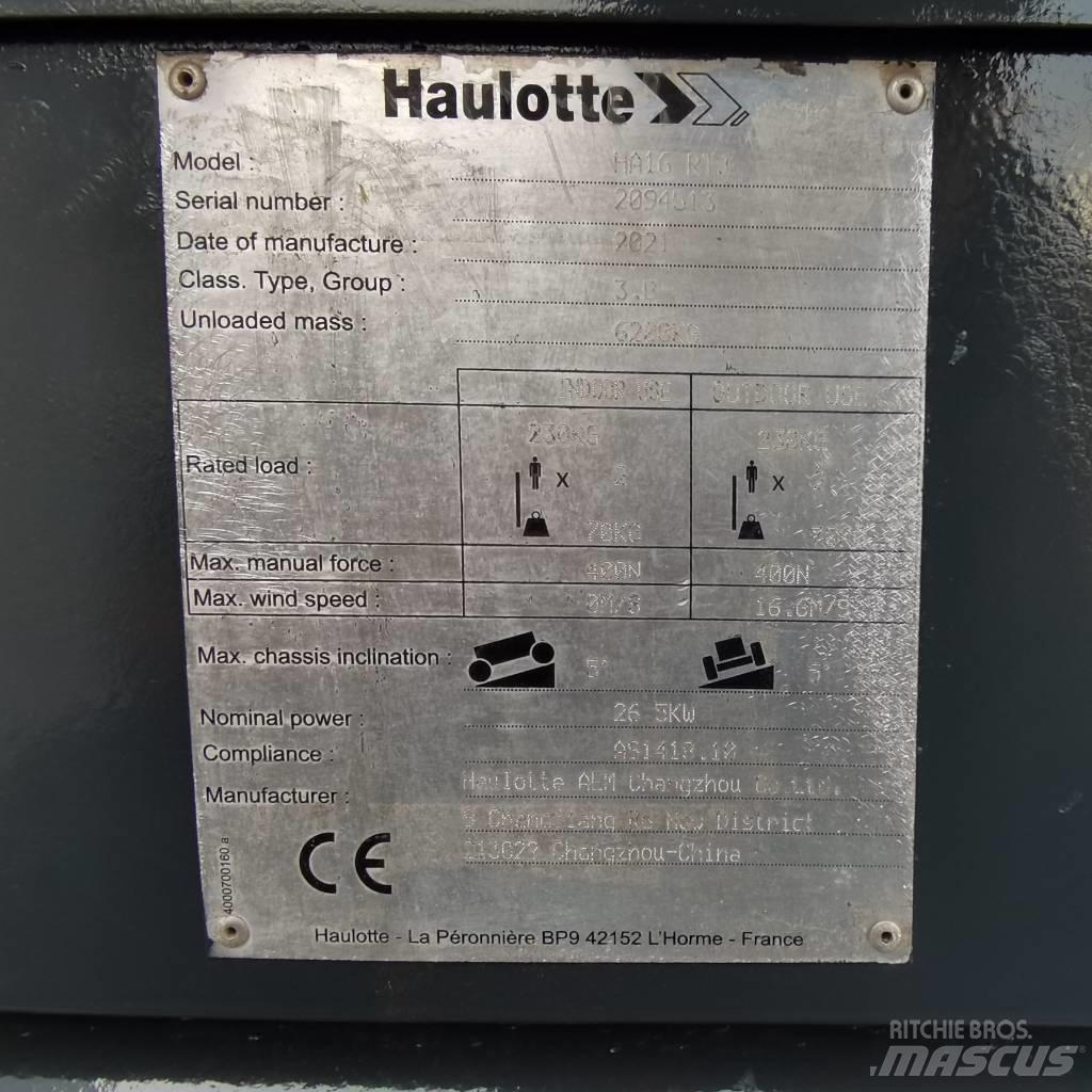 Haulotte HA16RTJ Plataformas con brazo de elevación manual