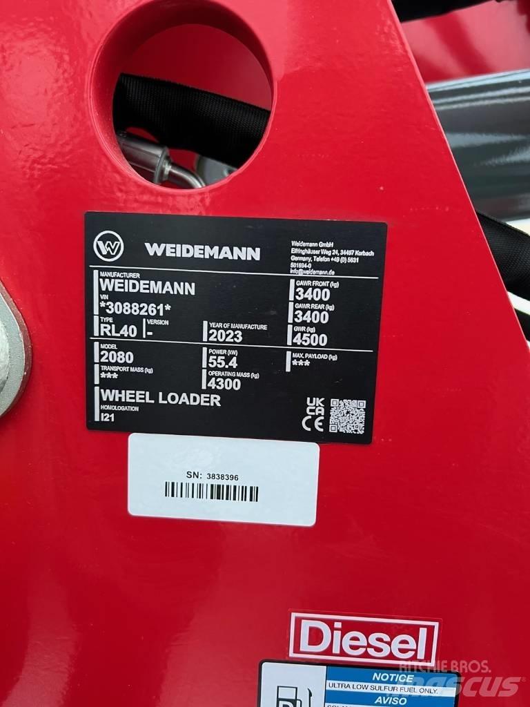 Weidemann 2080 Cargadoras sobre ruedas