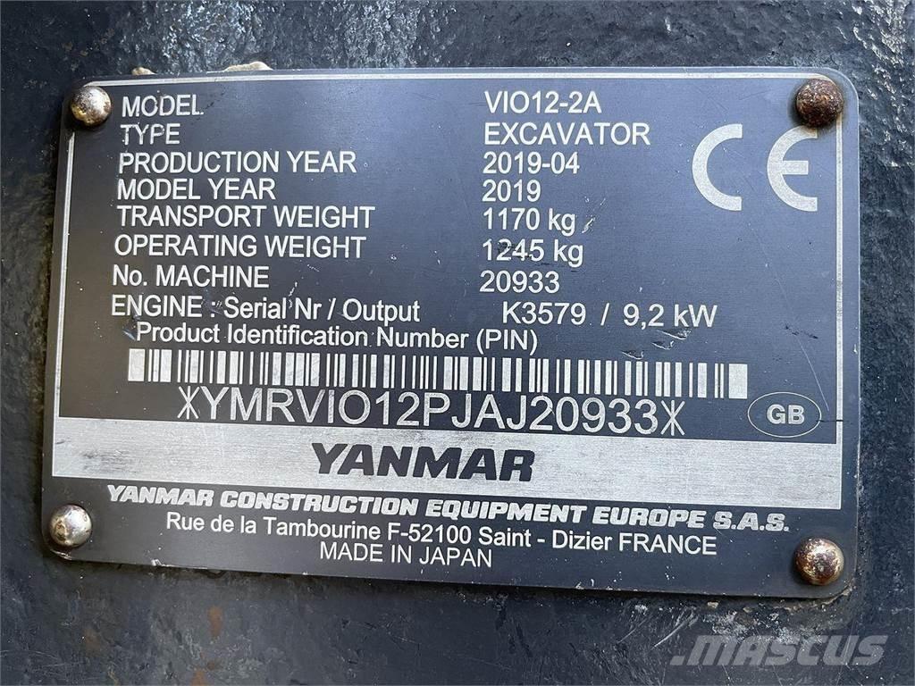 Yanmar VIO12 Excavadoras de ruedas
