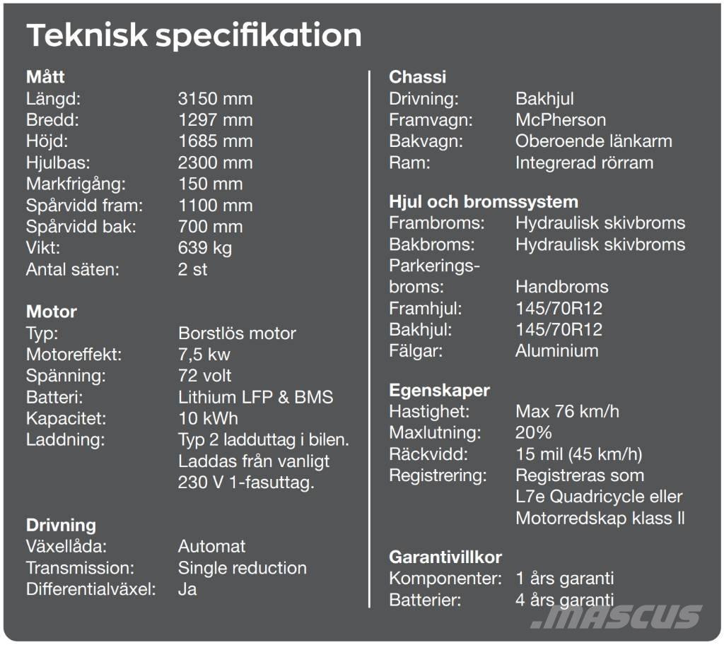  ETOS CARGO elbil Carritos de golf