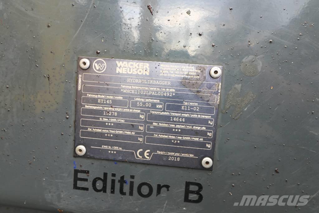 Wacker Neuson ET 145 Excavadoras sobre orugas