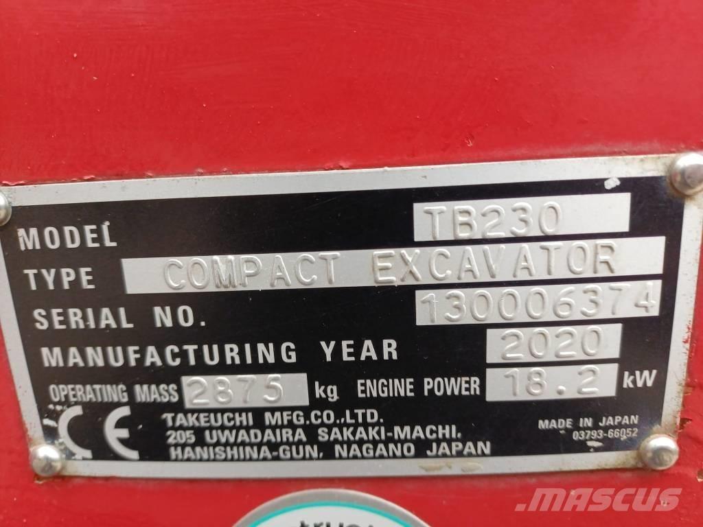 Takeuchi TB 230 Miniexcavadoras