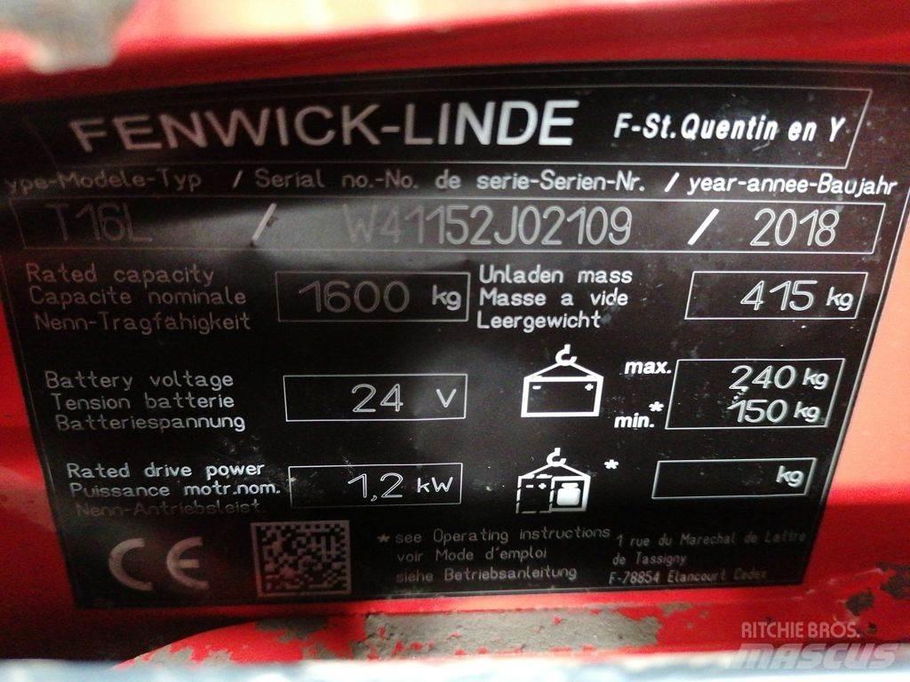 Linde T16L Montacargas de baja elevación