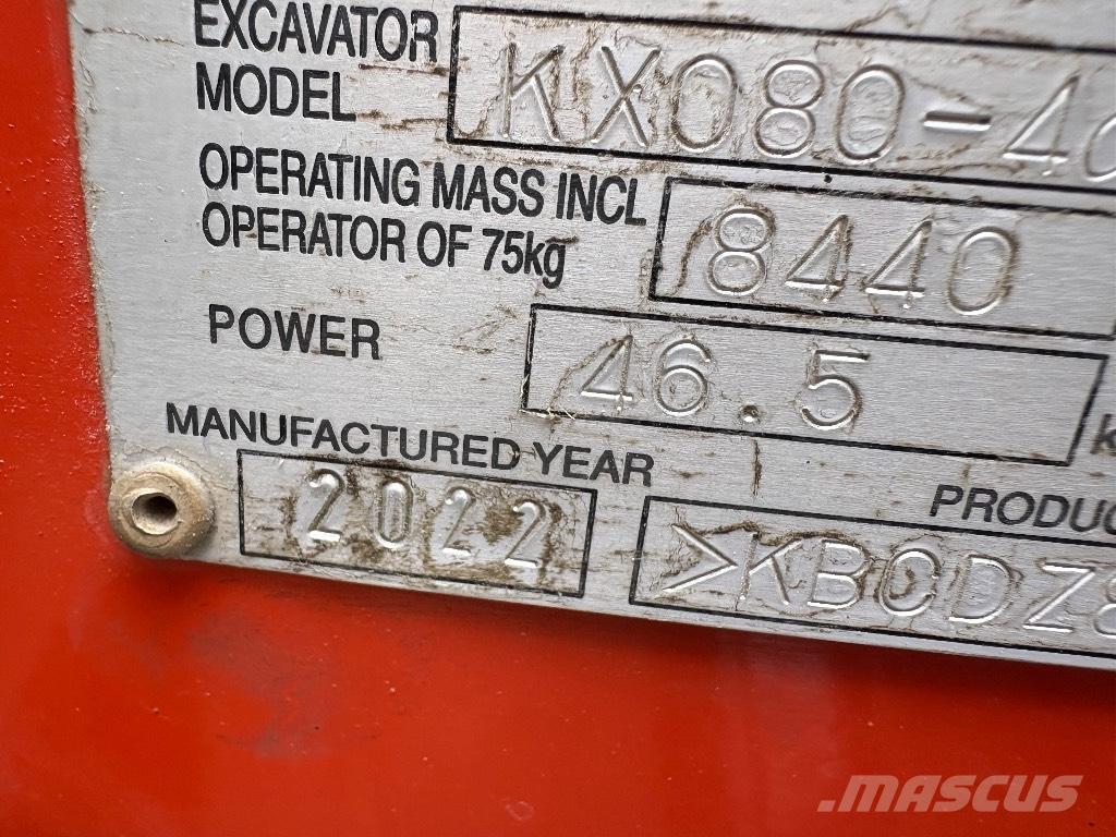Kubota KX 080 Excavadoras 7t - 12t