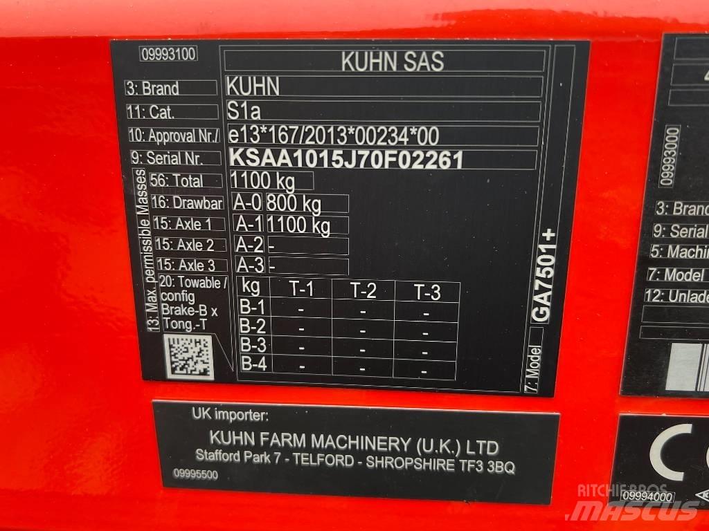 Kuhn GA 7501 Rastrilladoras y rastrilladoras giratorias