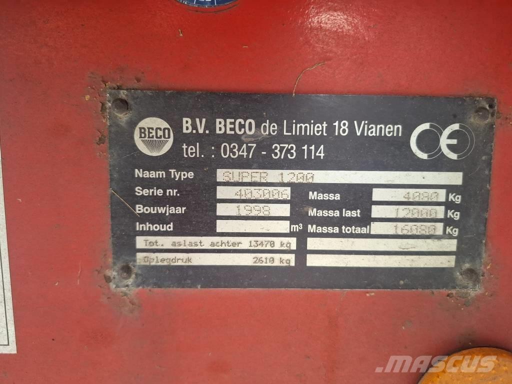 Beco Super 1200 Remolques con caja de volteo
