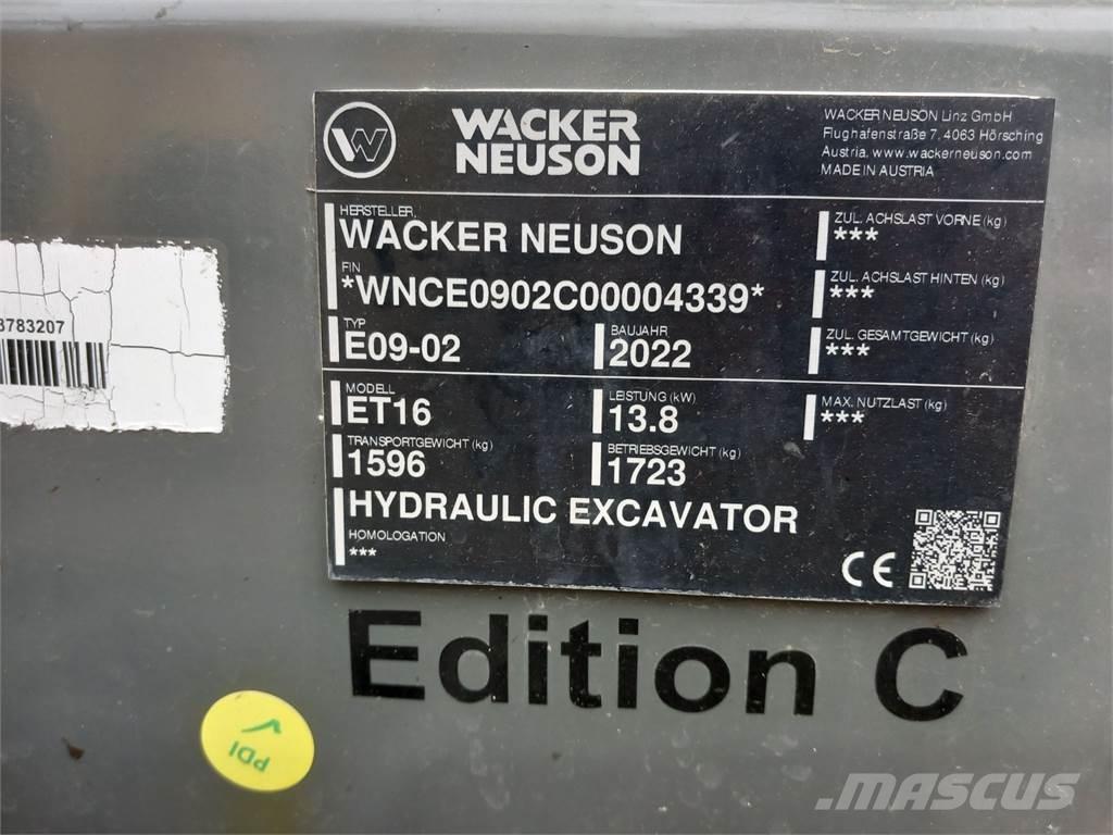 Wacker Neuson ET16 Excavadoras sobre orugas